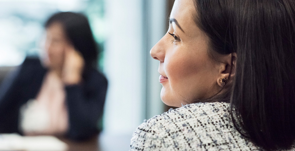 businesspeople talking face-to-face businesspeople talking face-to-face