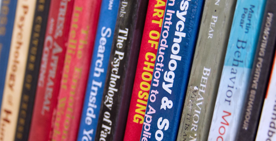 Books on shelf about psychology Books on shelf about psychology