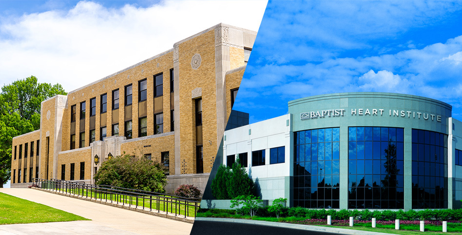 Arkansas Campus and Baptist Memorial Healthcare buildings